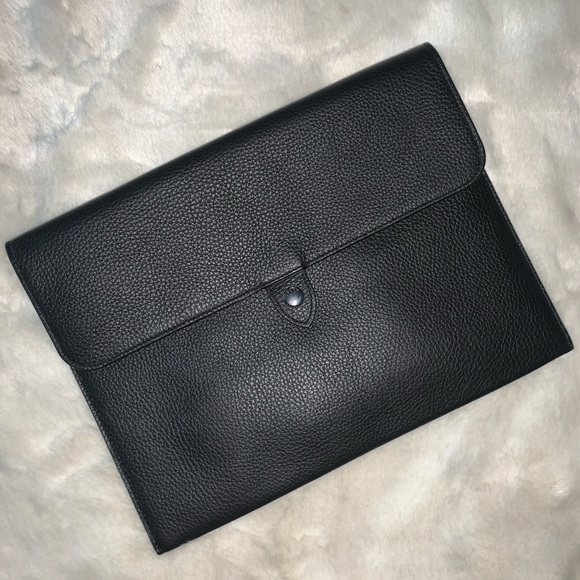 NEW! COACH Tablet Sleeve iPad Mini Black Pebbled Leather Snap Closure NWT! - Picture 14 of 14